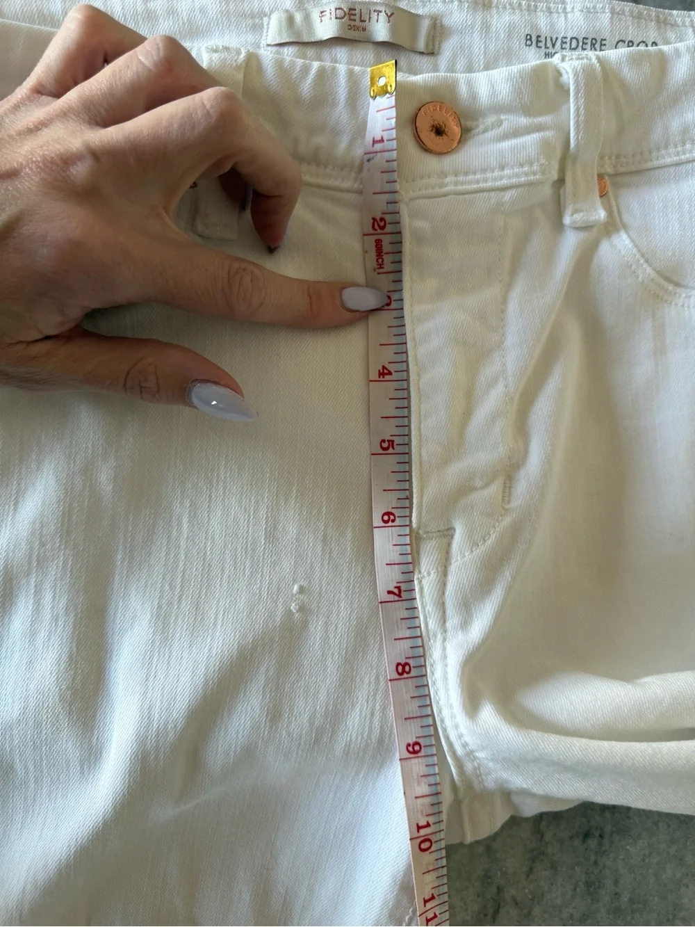 Fidelity Belvedere Crop Skinny Jeans - Distressed white denim - Picture 7 of 13